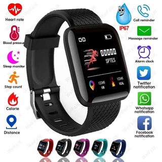 reloj inteligente bluetooth monitor de presión arterial de frecuencia cardíaca rastreador de ejercicios deportes smartWatch 116Plus