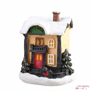[omb]decoraciones De navidad pequeña casa Micro paisaje navidad pueblo adornos (2)