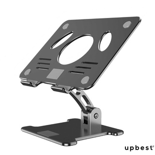 Soporte de mesa plegable para ipad aleación de aluminio soporte elevador Adiustable disipar de calor Base para ipad teléfono pulgadas upbest