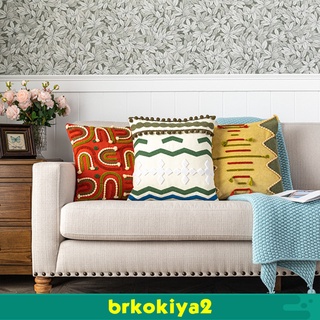 [brkokiya2] fundas de almohada con textura boho simple decorativas tejidas fundas de almohada