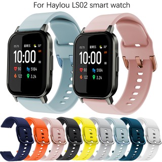 Correa de muñeca de silicona para Xiaomi Haylou LS02 Smart Watch Band pulsera deportiva