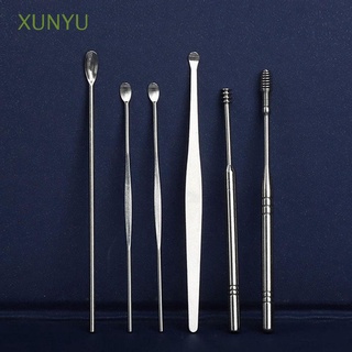 XUNYU Portable Ear Care Tools Multifunction Ear Canal Cleaner Ear Wax Remover 360° Cleaning Professional Reusable Stainless Steel Massage Spiral Earpick