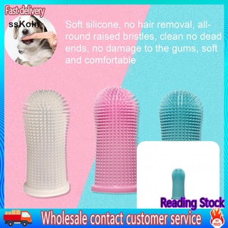 Ssk_ cepillo de dientes inofensivo para gatos/perros/gatos/cepillo de dientes para cuidado bucal/suministros para mascotas