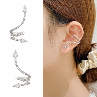 Completo diamante pendientes de cristal, pendientes + clip de hueso de oreja, Dongdaemun super popular s925 aguja de plata antialérgica persona