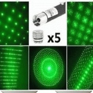 Lente puntero láser verde 5 ojos distancia alcance 3 kilómetros 8-D (2)