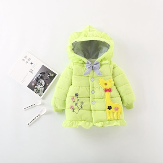 Nuevo abrigo de forro polar de moda para bebé3Ropa de invierno de estilo coreano para niños0-1-2Chaqueta gruesa cálida Niña de años (2)