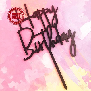 feliz cumpleaños inglés alfabeto pastel tarjeta acrílico pastel decoración s3u5
