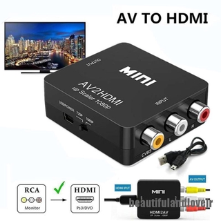 [beautifulandlovejr 0519] Mini RCA AV a HDMI convertidor adaptador compuesto AV 2 HDMI convertidor 1080P