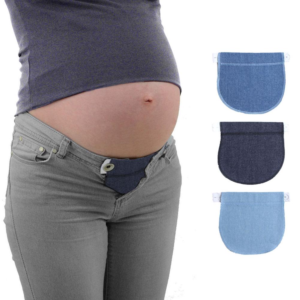 Maternidad embarazo ajustable cintura pantalones banda extensor elástico suave