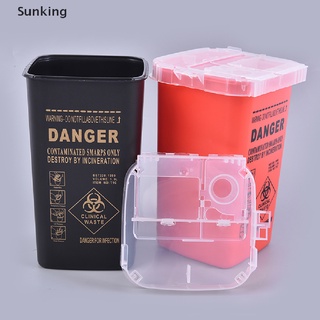 [Sunking] 1L Tatuaje De Plástico Suministros Médicos Contenedor Caja De Residuos Cubos Colección Barril