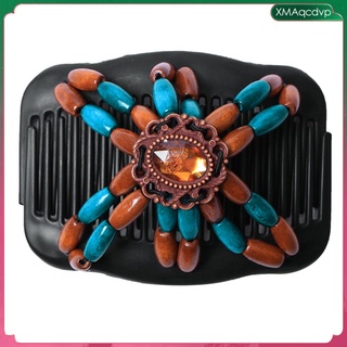 [xmaqcdvp] Women Hair Combs, Magic Elastic Hair Clips, Stretchy Hair Comb Double Clips for Women