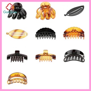 [high quality] 2xWomens Large Hair Claw Clamps Clips Grips Styling Tool Hair Accessories Black (8)