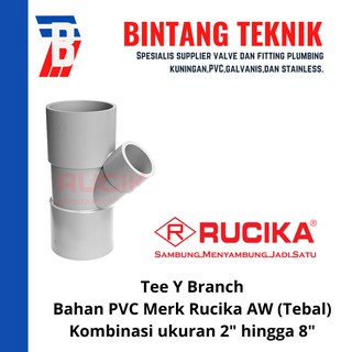 Y Branch PVC Rucika Tee 1 1/2 "x 1 1/2" - D (delgado)