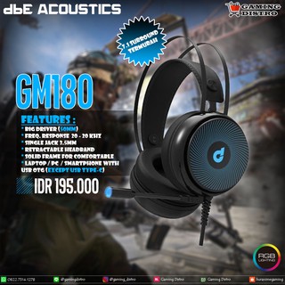 Gm180 USB 7.1 Surround Gaming Headset dbE acoustics GM180 RGB