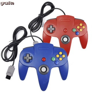 Controlador N64 / Joystick Vers El controlador / Joystick Control Gamepad con cable largo para juegos de consola clásicos Nintendo 64 GRANITE