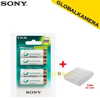 Sony - baterías recargables de múltiples usos (4 unidades, estuche) (1)
