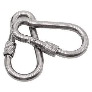 [july only] 2pack mosquetón clip de acero inoxidable ligero resistente grande fuerte durable d-ring ganchos primavera snap link llavero