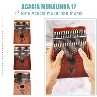 joinvelly 17 teclas kalimba madera pulgar piano mbira cuerpo instrumento musical para principiantes