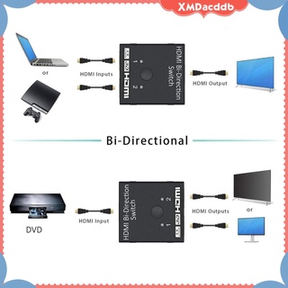 [acddb] divisor de interruptor bidireccional 4k, 2 x 1 o 1 x 2 interruptores para hdtv, dvd, televisión hd y otros dispositivos audiovisuales