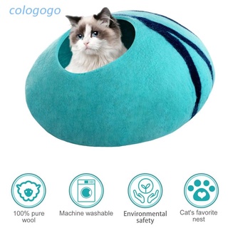 Colo Creative huevo forma gato cama cueva cama suave algodón cojín diseño estable cálido gatito invierno cómodo nido para gatos