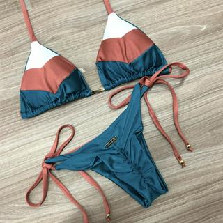 [Denshine] Feshion Womens Sexy Bikini Set Hot Stamp Sport Swimwear Push-Up Padded Swimsuit (7)