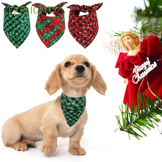 EXPLICITO Reversible Bandanas de Navidad para perros Accesorios para disfraces Bufanda para mascotas Bandana triangular para perros Algodón Lavable Decoración Copos de nieve Tela escocesa de búfalo