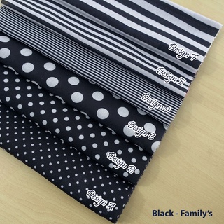Cvc negro familia tela de algodón/por 0,5 metros)
