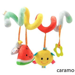✭Aa☼Cama de bebé cuna espiral relleno fruta incorporado sonda, mordedor viento campanillas juguete educativo para niños/niñas