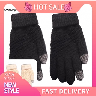 goto guantes de punto antideslizantes de punto pantalla táctil mujeres guantes de punto amigables con la piel para exteriores