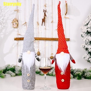 [Starrysky] Feliz navidad decoraciones para el hogar Santa Claus botella de vino cubierta año nuevo