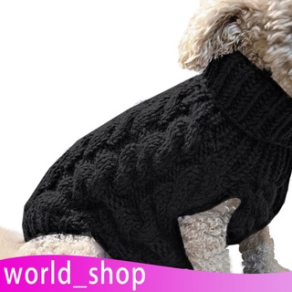 [worldshop] ropa de perro para mascotas suéter suave engrosamiento caliente cachorro perros camisa invierno cachorro suéter para perros pequeños/medias/grandes, completo