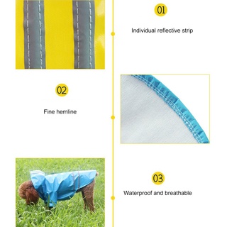 Impermeable para mascotas al aire libre con capucha impermeable chaquetas impermeables con líneas reflectantes