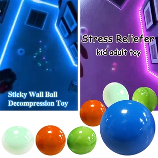 4 pzs bola de objetivo de tensión de estrés/fluorescente/fluorescente/Relief/bolas adhesivas de bola para la pared y caídas