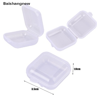 [bsn] 25 cajas de plástico transparentes cuadradas, caja de almacenamiento de joyas, caja de almacenamiento [baishangnew]
