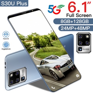 6.1 Pulgadas Pantalla S30Uplus Teléfonos Móviles 8Gb Ram + 128GB Rom Dual Sim Standby Reconocimiento Facial Smartphone