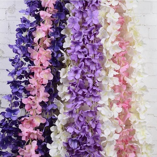 10 piezas de tiras de ratán wisteria flor artificial vid para boda diy artesanía hogar fiesta niños decoración de la habitación