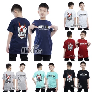 Camiseta niños carácter responsabilidad freefire budi01gaming combad30s Material de 5-14 años
