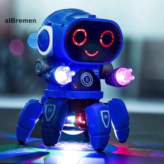 [listo] Lindo 6-clasillos colorido LED luz música baile Mini Robot eléctrico niños juguete regalo (5)
