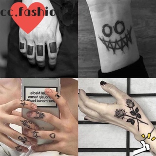 CACTU Ropa de moda Arte corporal Impermeable Dedos Etiqueta de tatuaje Mano Brazo Cintura Hombres y mujeres Temporal