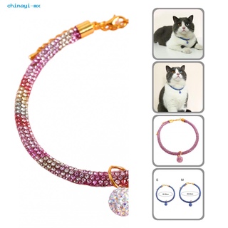 chinayi.mx collar inofensivo para gatos a la moda para mascotas/perros/collar de diamantes de imitación con colgante de regalo decorativo para mascotas