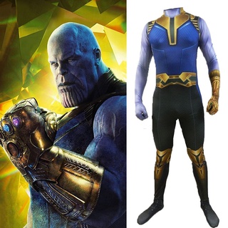 Avengers 4 Endgame Thanos Cosplay Costume Adult Jumpsuit Halloween Bodysuit Kids Adults