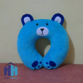 Almohada de cuello de oso azul