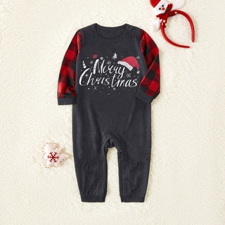 Conjunto De Pijama Para niños Blusa con estampado De letras+pantalones Para navidad/bebés/ajuste familiar (1)
