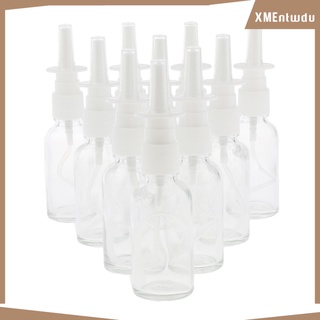 [XMENTWDU] 10 botellas vacías de vidrio recargable Nasal Spray fino bomba de niebla viales 30 ml traje para maquillaje Perfumes agua aceites esenciales
