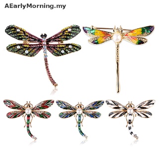 Broches de libélula Vintage de cristal para dama, diseño de animales, encantadores, regalo [MY]