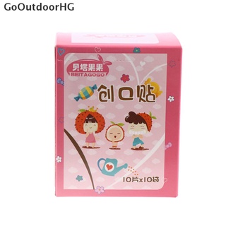 [gooutdoorhg] 100 unids/caja niños de dibujos animados lindo mini niños transpirable impermeable vendaje venta caliente (8)