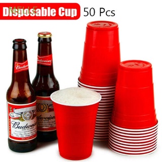 melle 50 unids/set taza de jugo 450ml hogar plástico taza rojo bar vajilla juegos beber evento fiesta suministros/multicolor