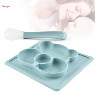 Baby Food Supplement Tray Bear Silica Plate (7)