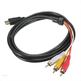 Bonjour Cable HDMI A RCA , Macho 3-De Audio De Vídeo AV Adaptador Transmisor Para HDTV , 5 Pies/1,5 M (1)