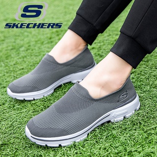 SKECHERS (Talla 35-45) brochetas GOWALK ArchFit hombres y mujeres con cordones zapatos deportivos de verano de malla transpirable deslizamiento en zapatos casuales zapatos para correr de los hombres
